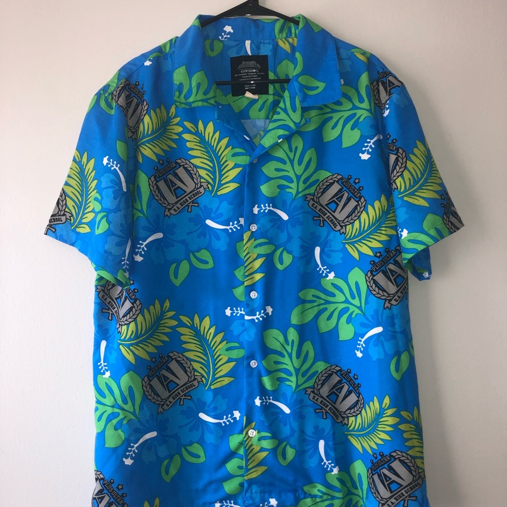 My Hero Academia UA High School Mens Large Button Down Shirt